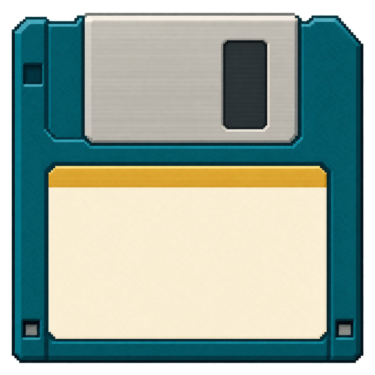 Pixel-art floppy disk